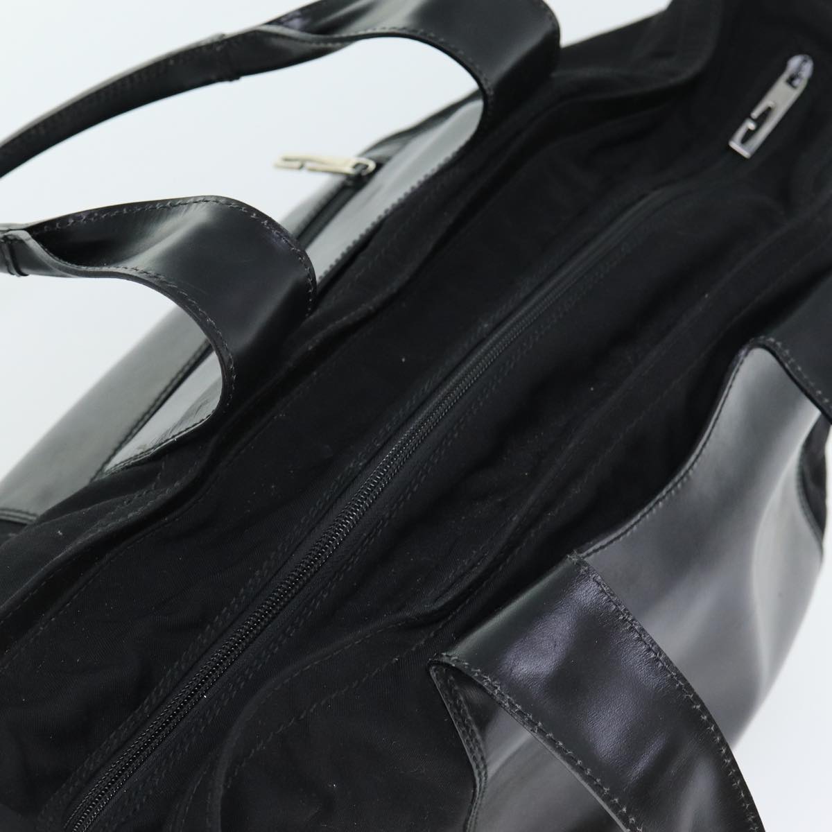 GUCCI Tote Bag Leather Canvas Black 019 2058 79287