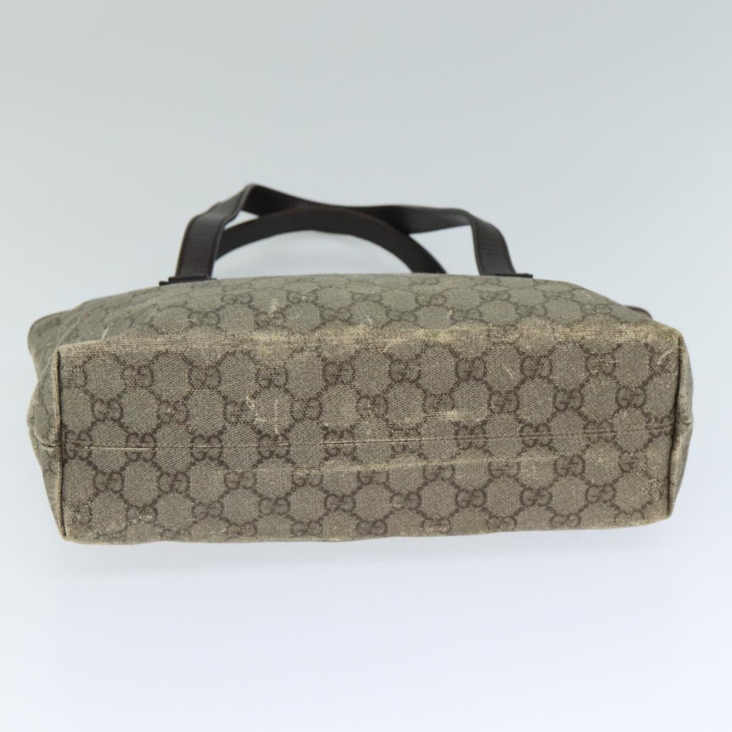 GUCCI GG Supreme Tote Bag PVC Leather Beige Brown 181086 79290