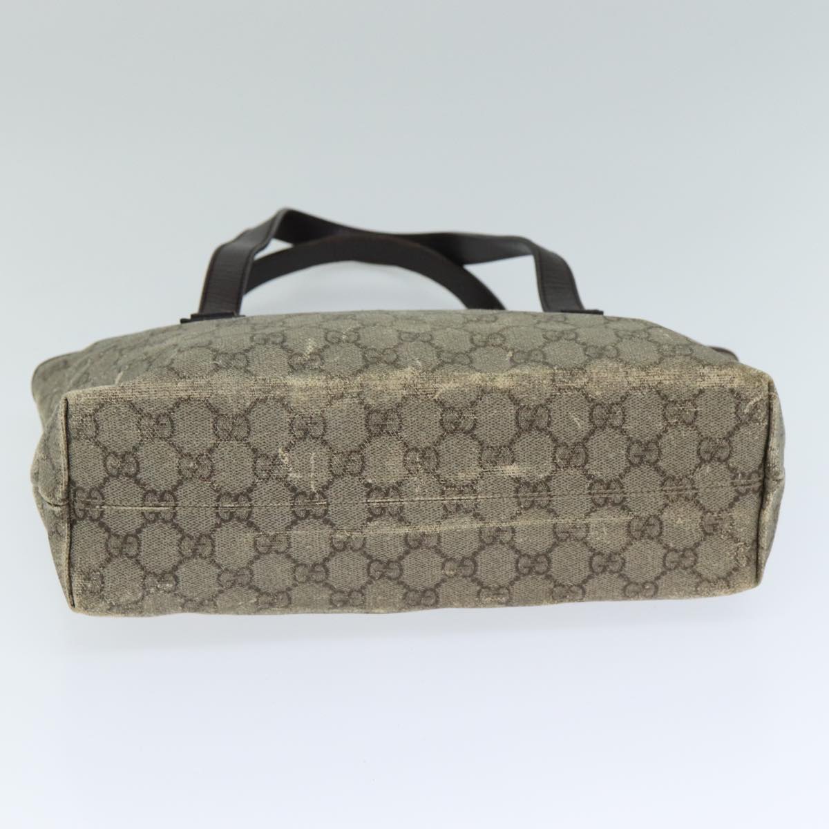 GUCCI GG Supreme Tote Bag PVC Leather Beige Brown 181086 79290