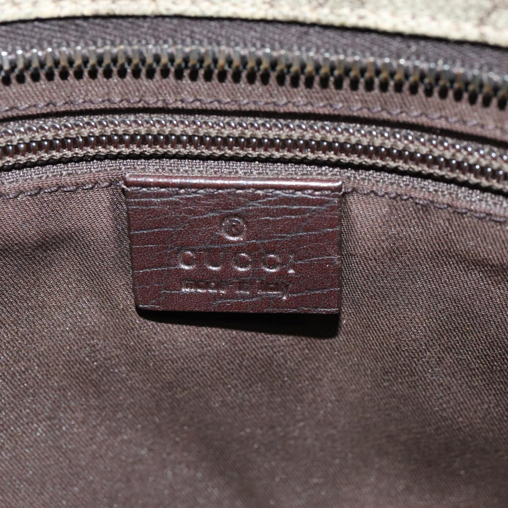 GUCCI GG Supreme Tote Bag PVC Leather Beige Brown 181086 79290