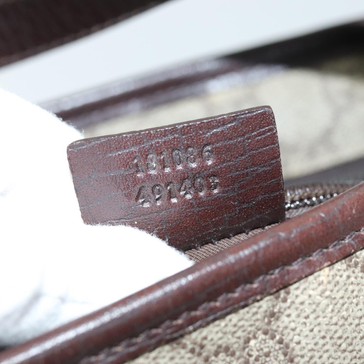 GUCCI GG Supreme Tote Bag PVC Leather Beige Brown 181086 79290