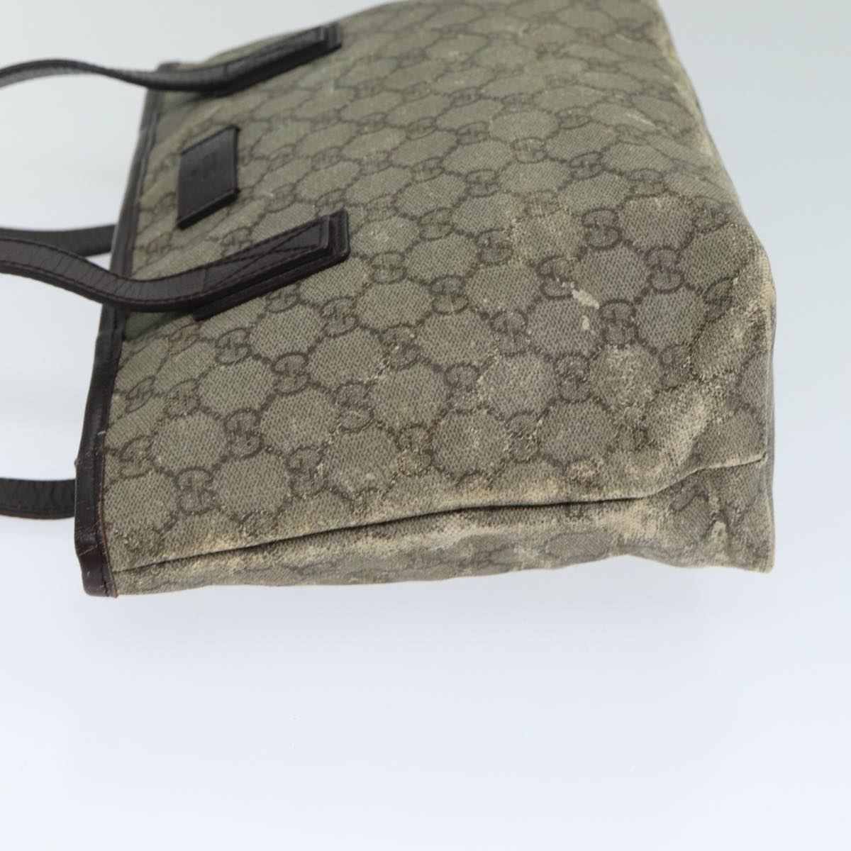 GUCCI GG Supreme Tote Bag PVC Leather Beige Brown 181086 79290