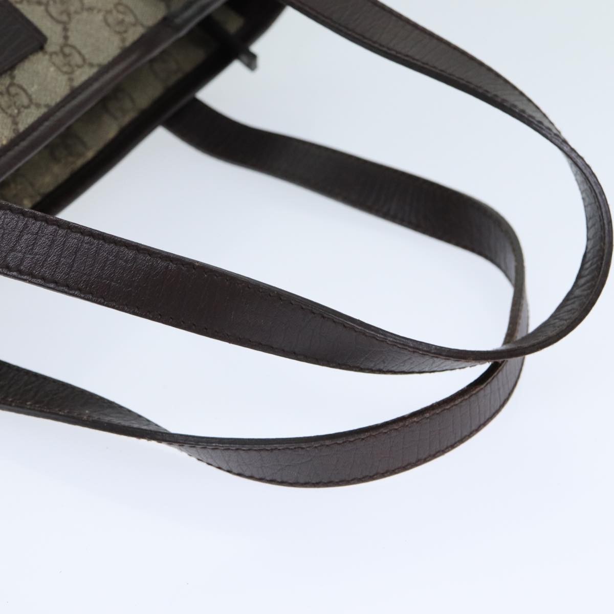 GUCCI GG Supreme Tote Bag PVC Leather Beige Brown 181086 79290