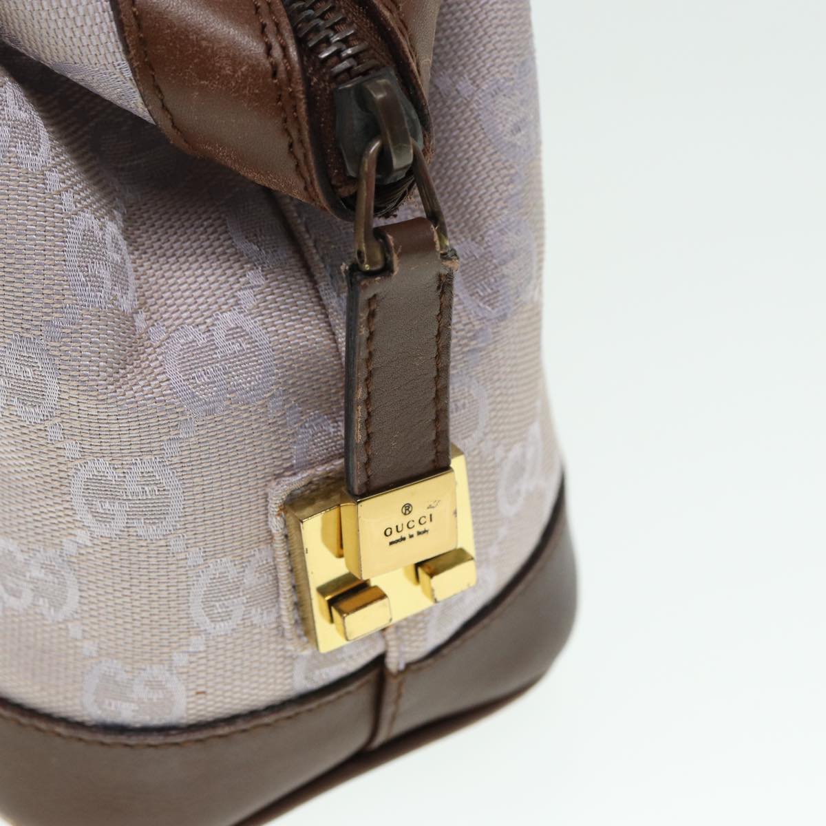 GUCCI GG Canvas Hand Bag Purple 92734 79309
