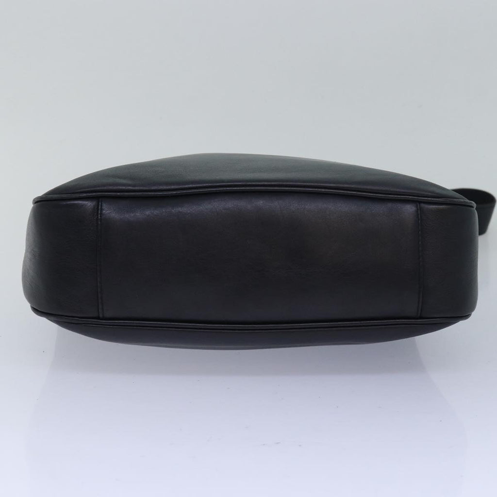 GUCCI Bamboo Hand Bag Leather 2way Black 000 1448 1638 79317