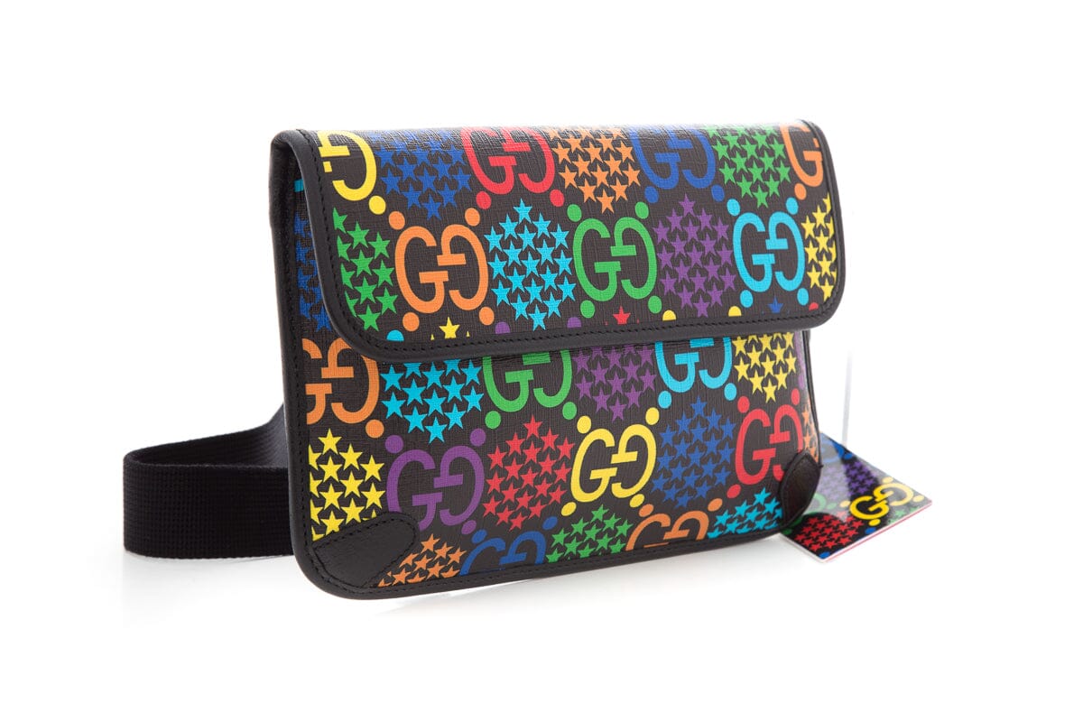 Gucci Multicolor GG Monogram Supreme Psychedelic Slim Belt Bag NWT