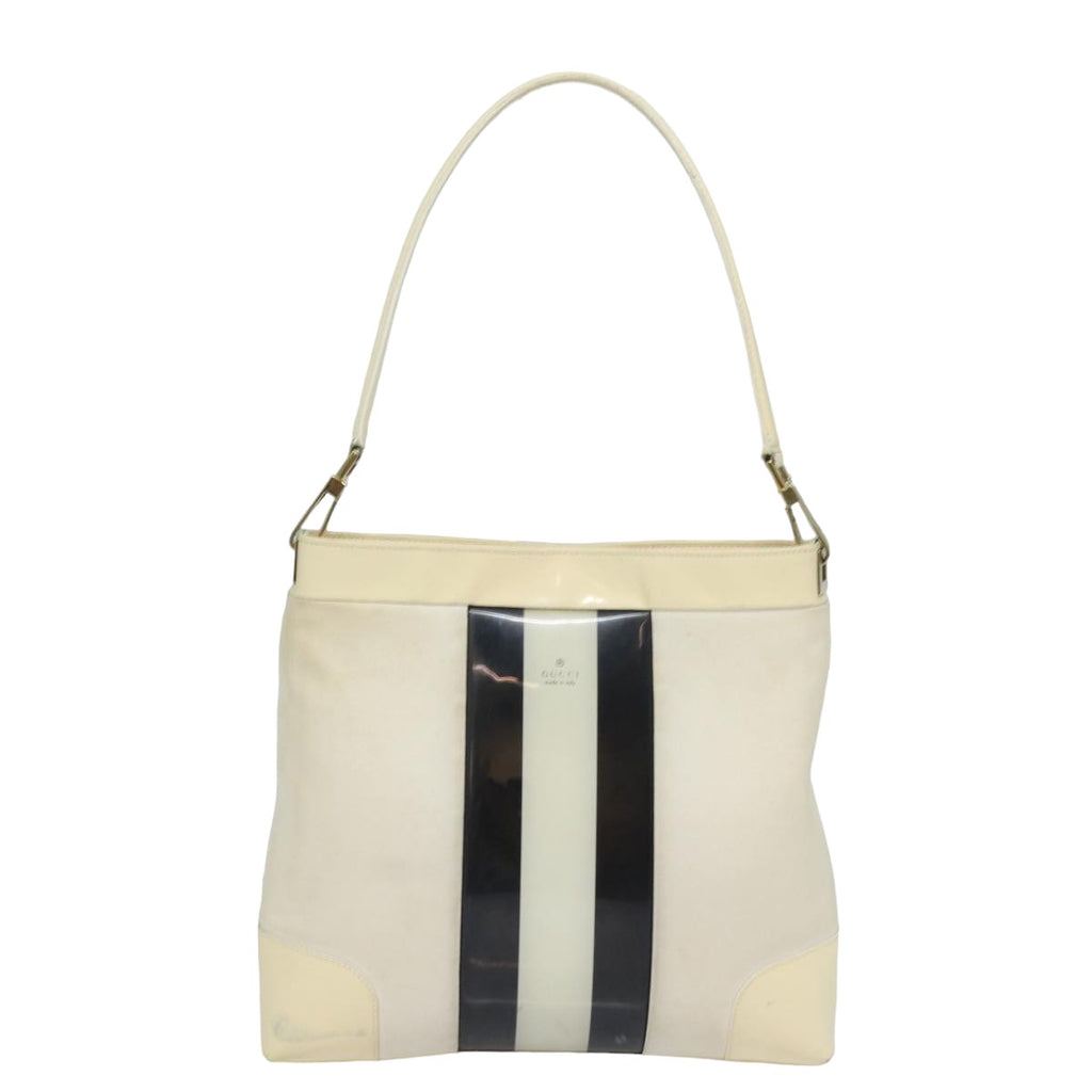 GUCCI Shoulder Bag Canvas Black White 001 4231 79373