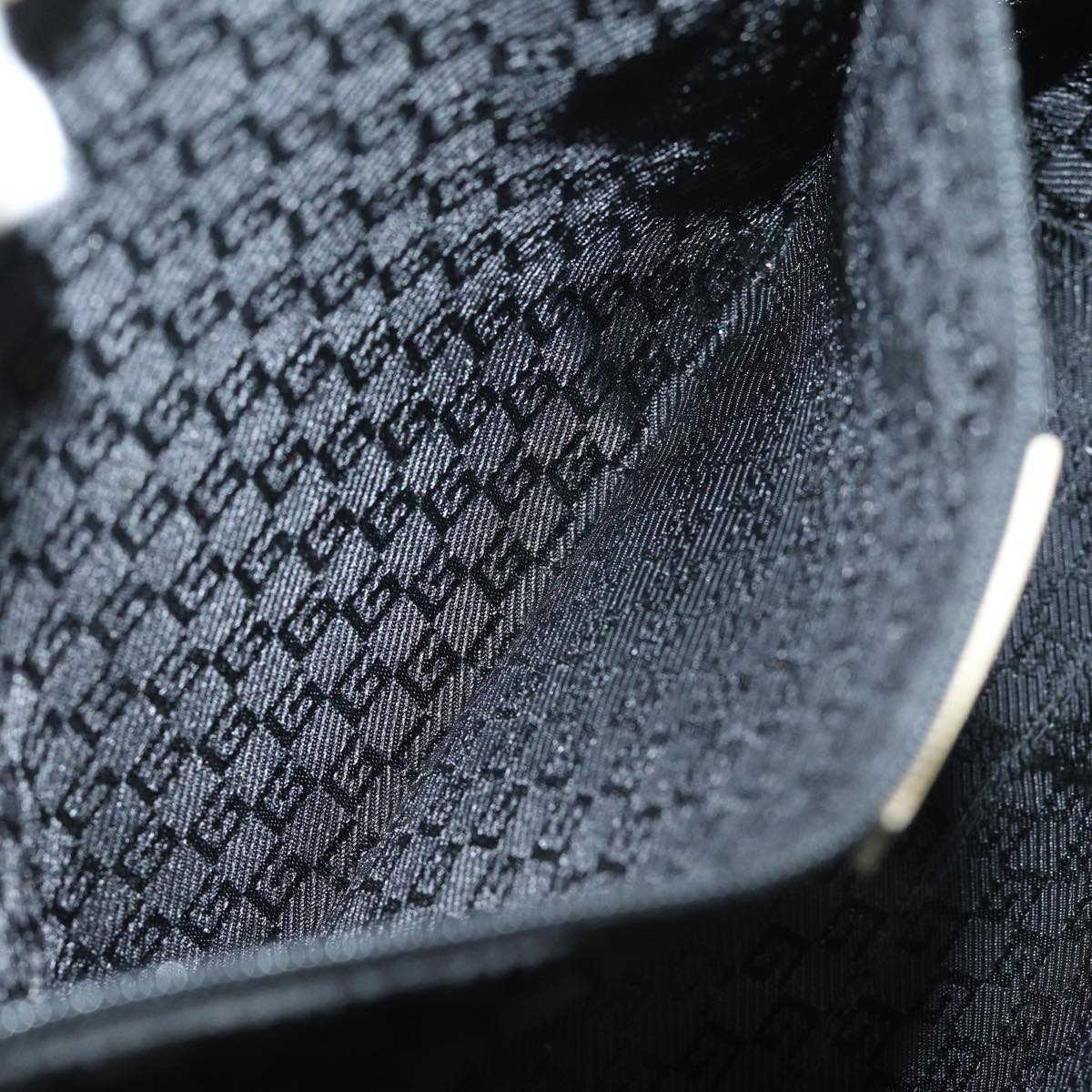GUCCI Shoulder Bag Canvas Black White 001 4231 79373