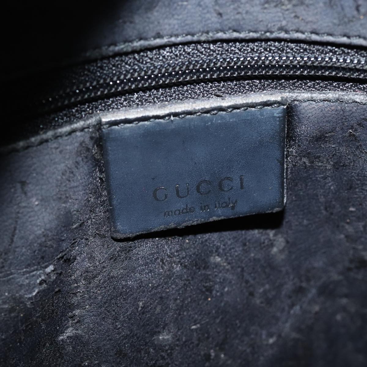 GUCCI Shoulder Bag Leather Black 001 3014 79376
