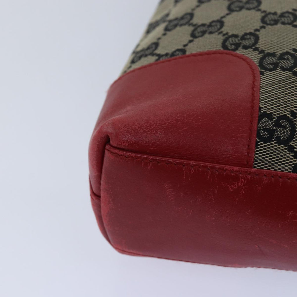 GUCCI GG Canvas Shoulder Bag Beige Red 001 4231 79380