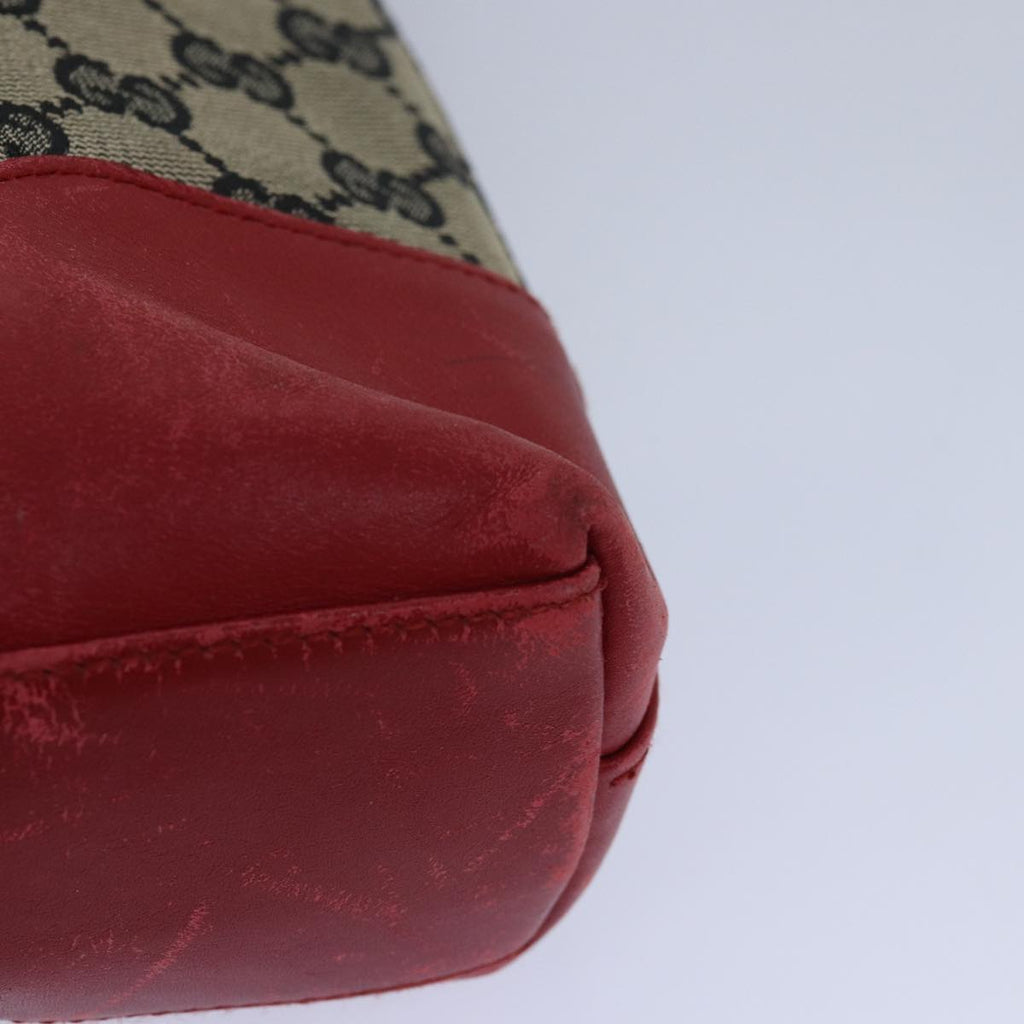 GUCCI GG Canvas Shoulder Bag Beige Red 001 4231 79380