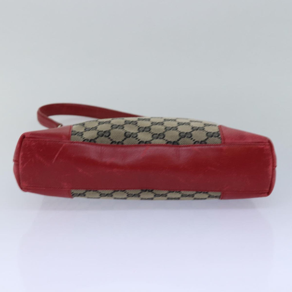 GUCCI GG Canvas Shoulder Bag Beige Red 001 4231 79380
