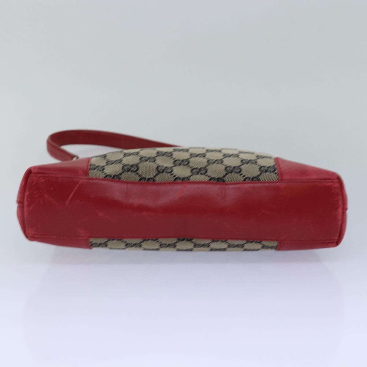 GUCCI GG Canvas Shoulder Bag Beige Red 001 4231 79380