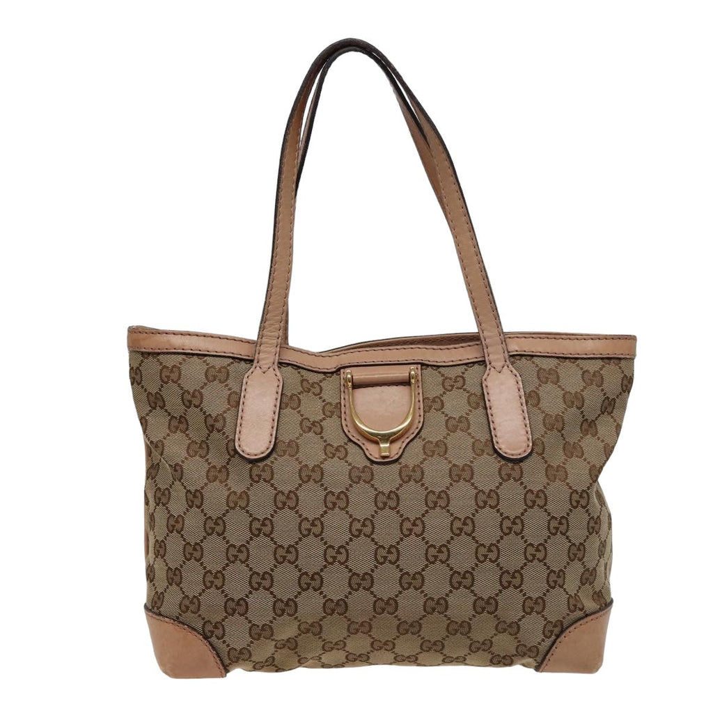 GUCCI GG Canvas Tote Bag Beige 308604 79390
