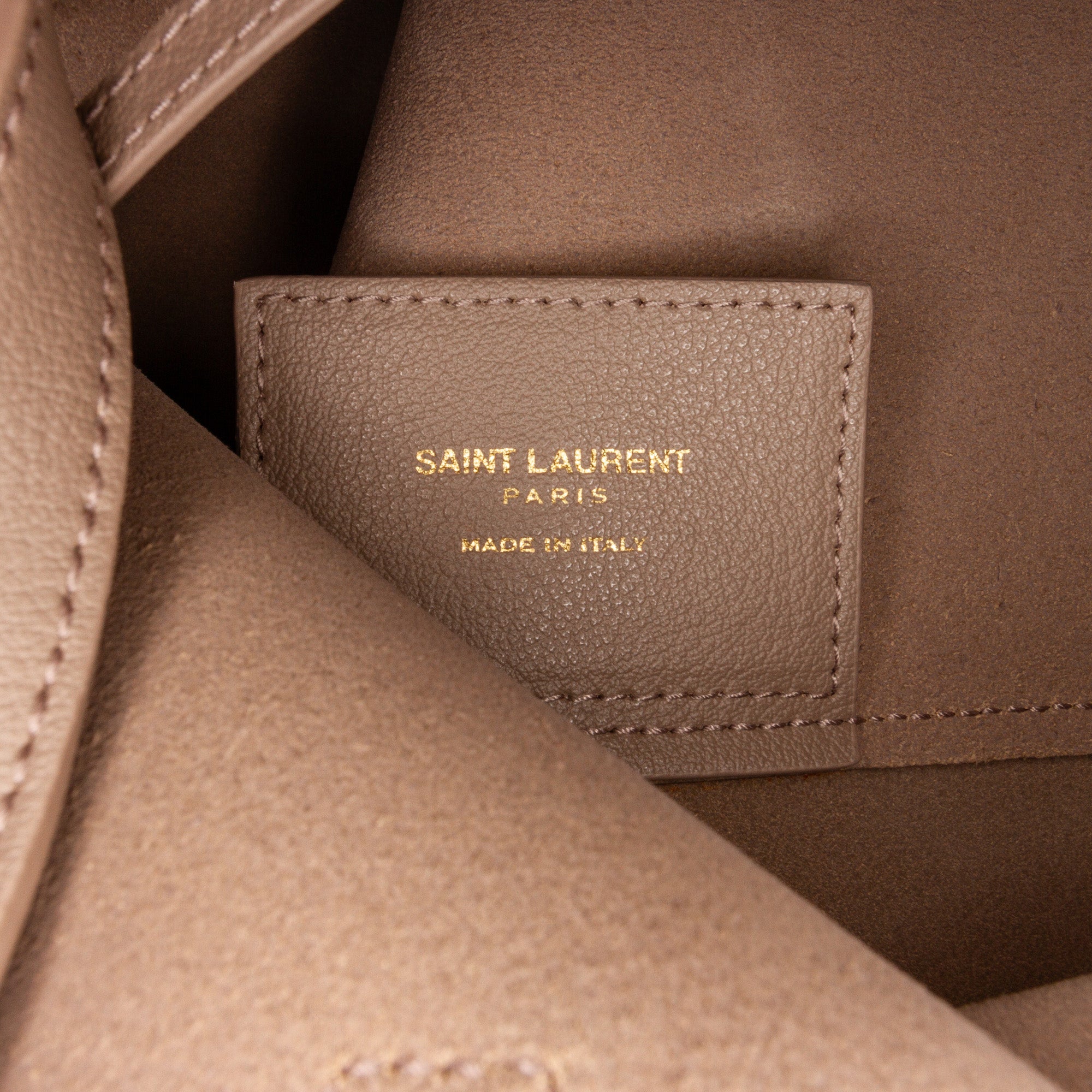 Brown Saint Laurent North/South Shopping Tote
