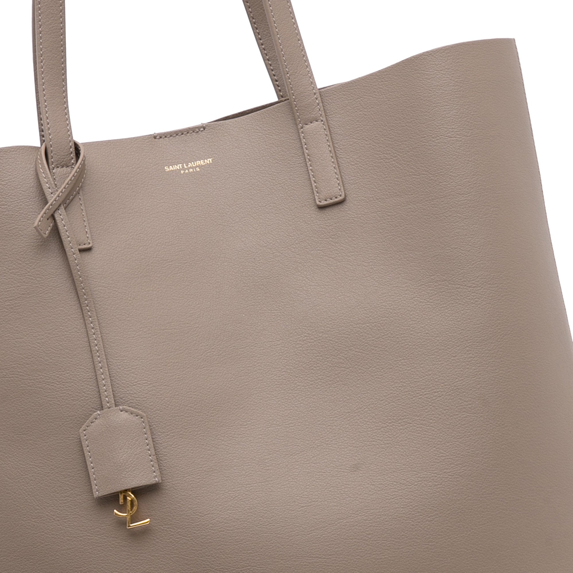 Brown Saint Laurent North/South Shopping Tote