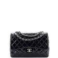 CHANEL Classic Double Flap Bag Quilted Patent Medium
