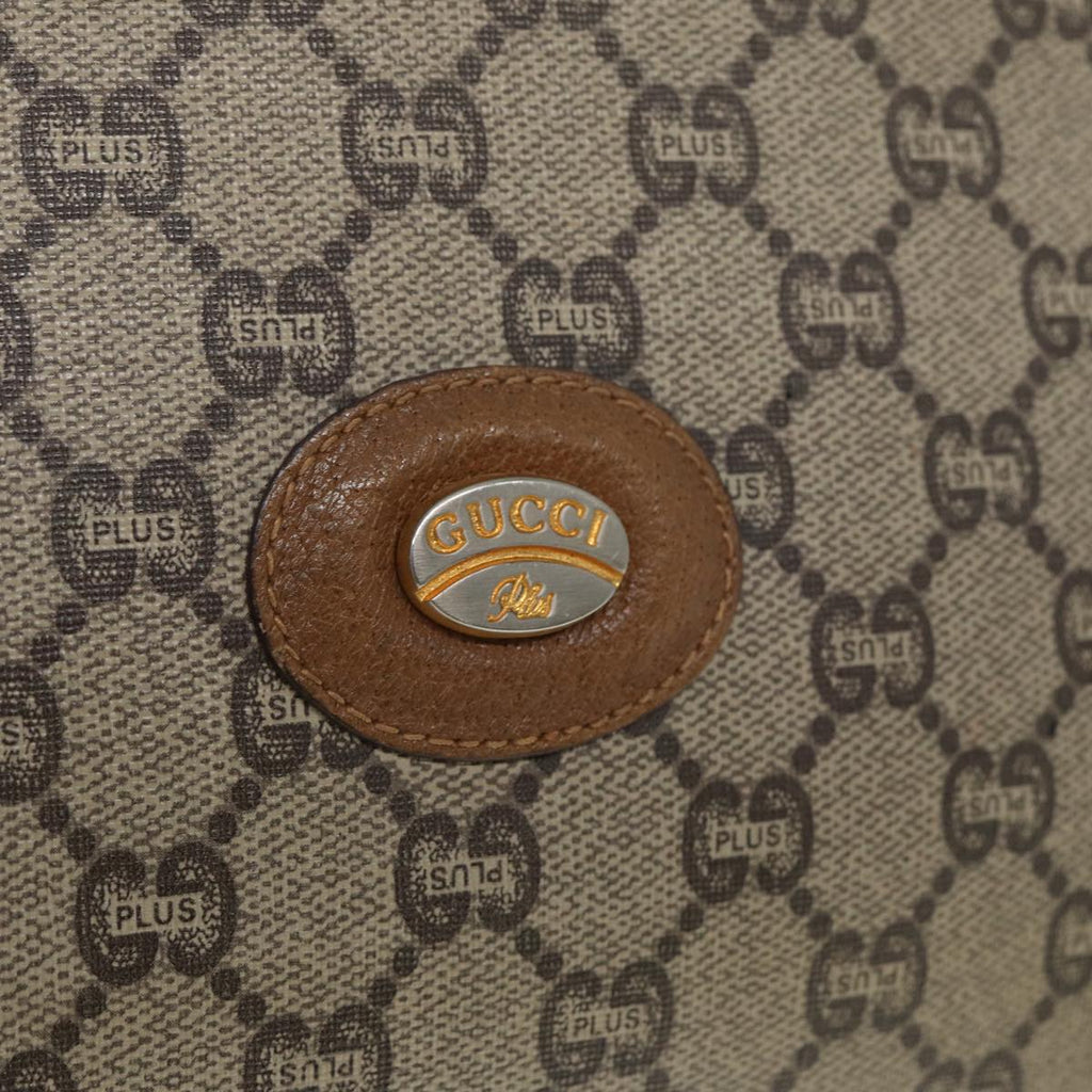 GUCCI GG Plus Supreme Clutch Bag PVC Beige 79412