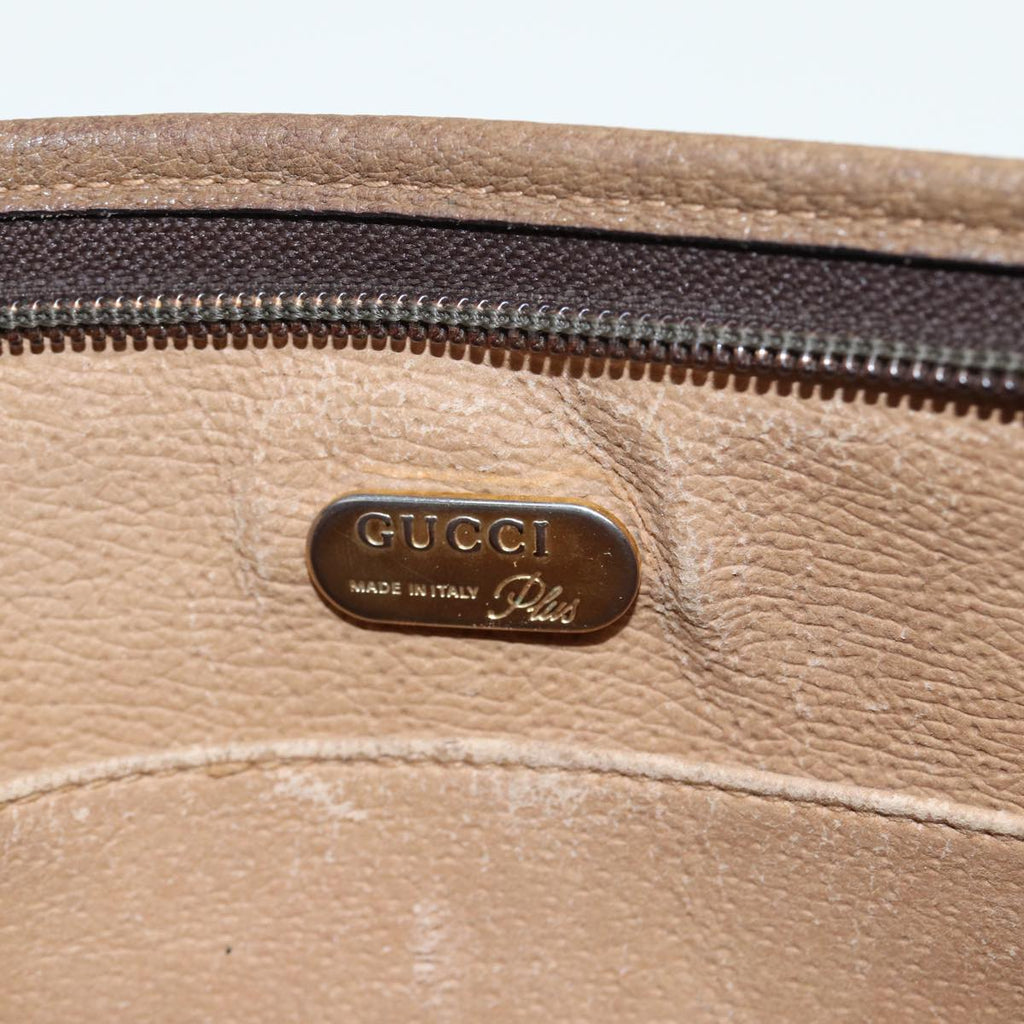 GUCCI GG Plus Supreme Clutch Bag PVC Beige 79412