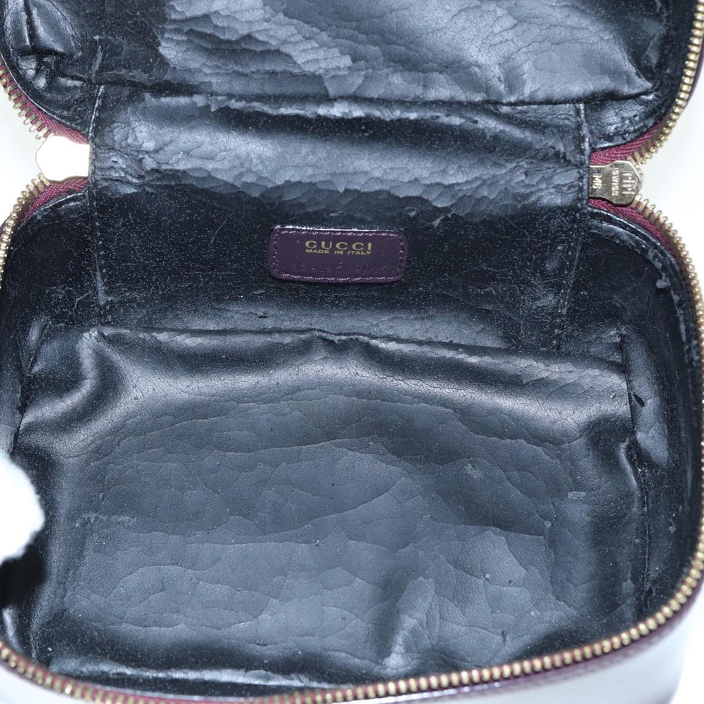 GUCCI Bamboo Vanity Hand Bag Enamel Purple 032 1956 0151 79417