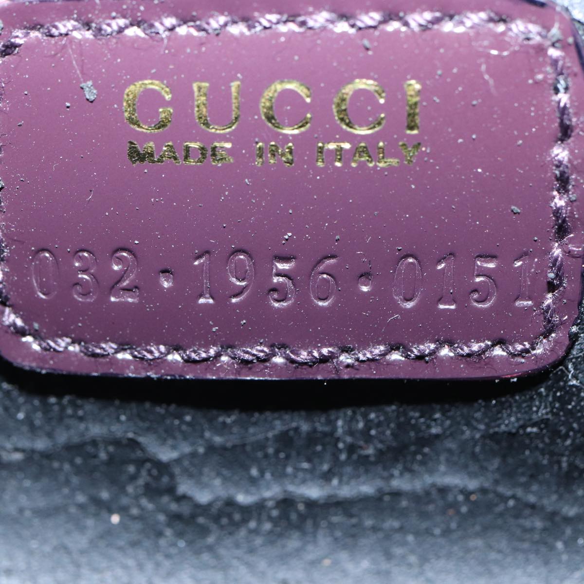 GUCCI Bamboo Vanity Hand Bag Enamel Purple 032 1956 0151 79417
