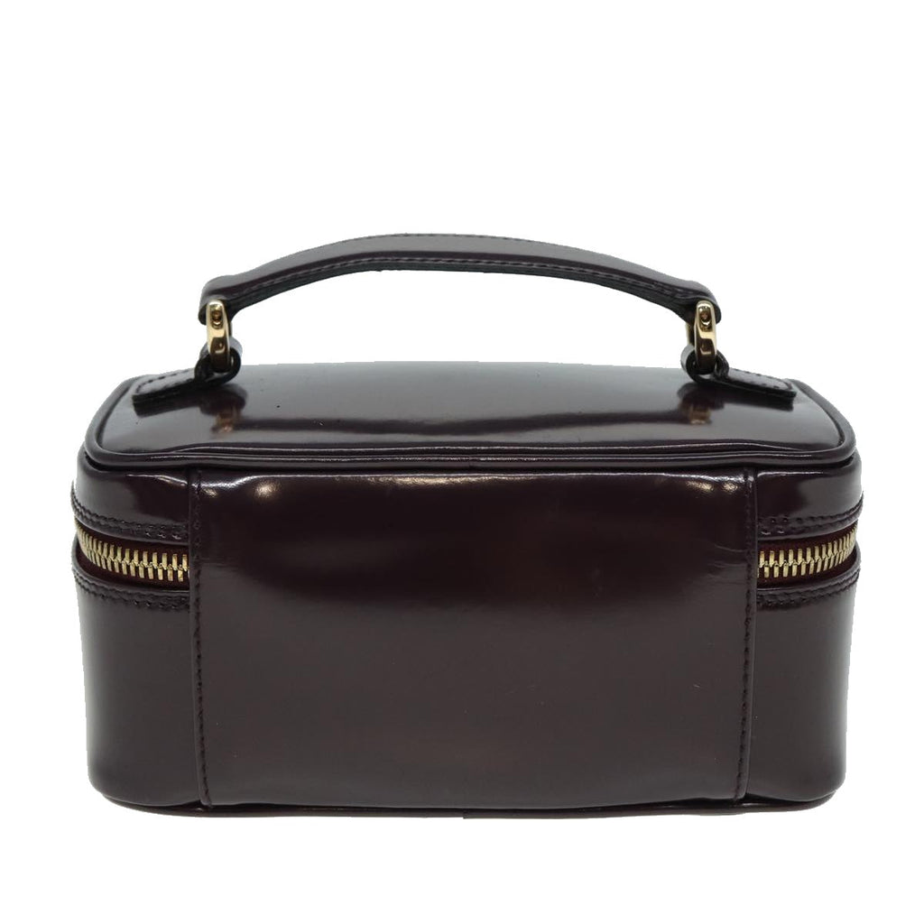 GUCCI Bamboo Vanity Hand Bag Enamel Purple 032 1956 0151 79417
