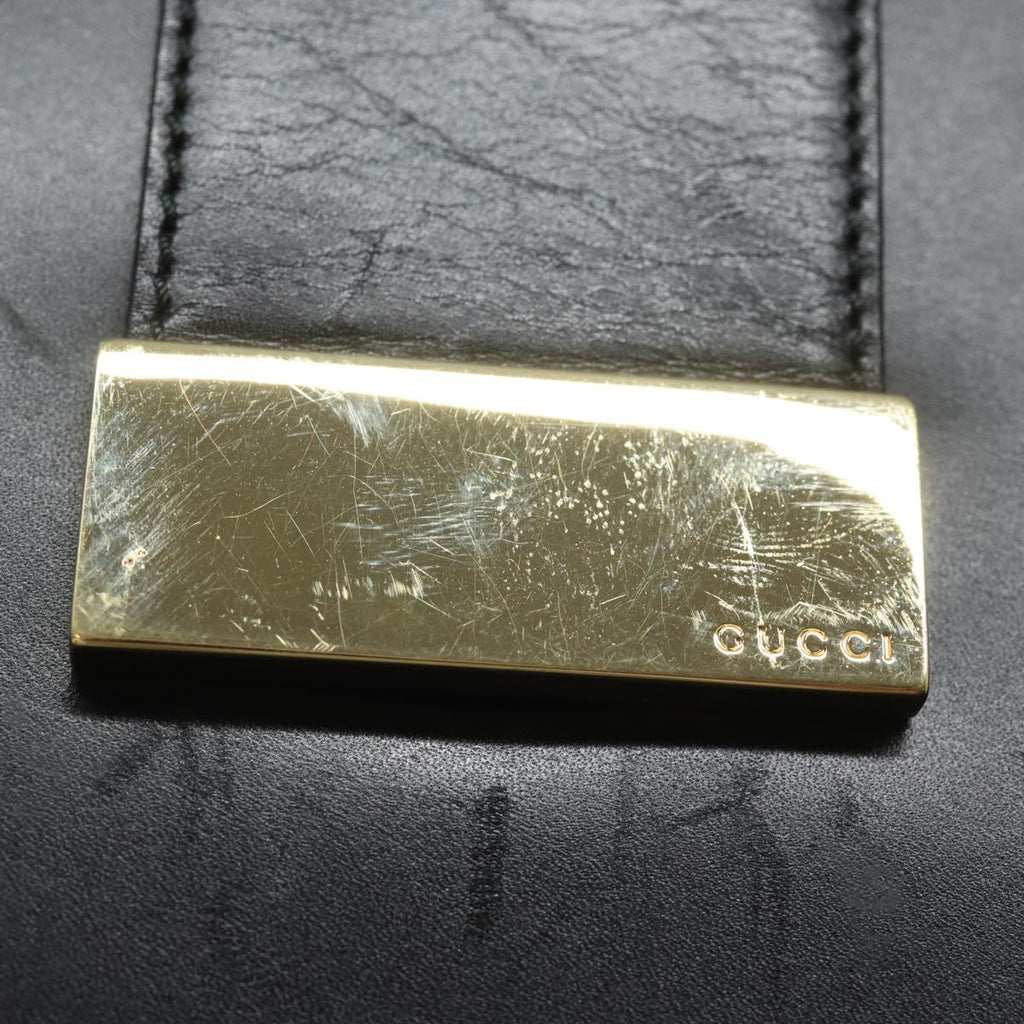 GUCCI Shoulder Bag Leather Outlet Black 79430