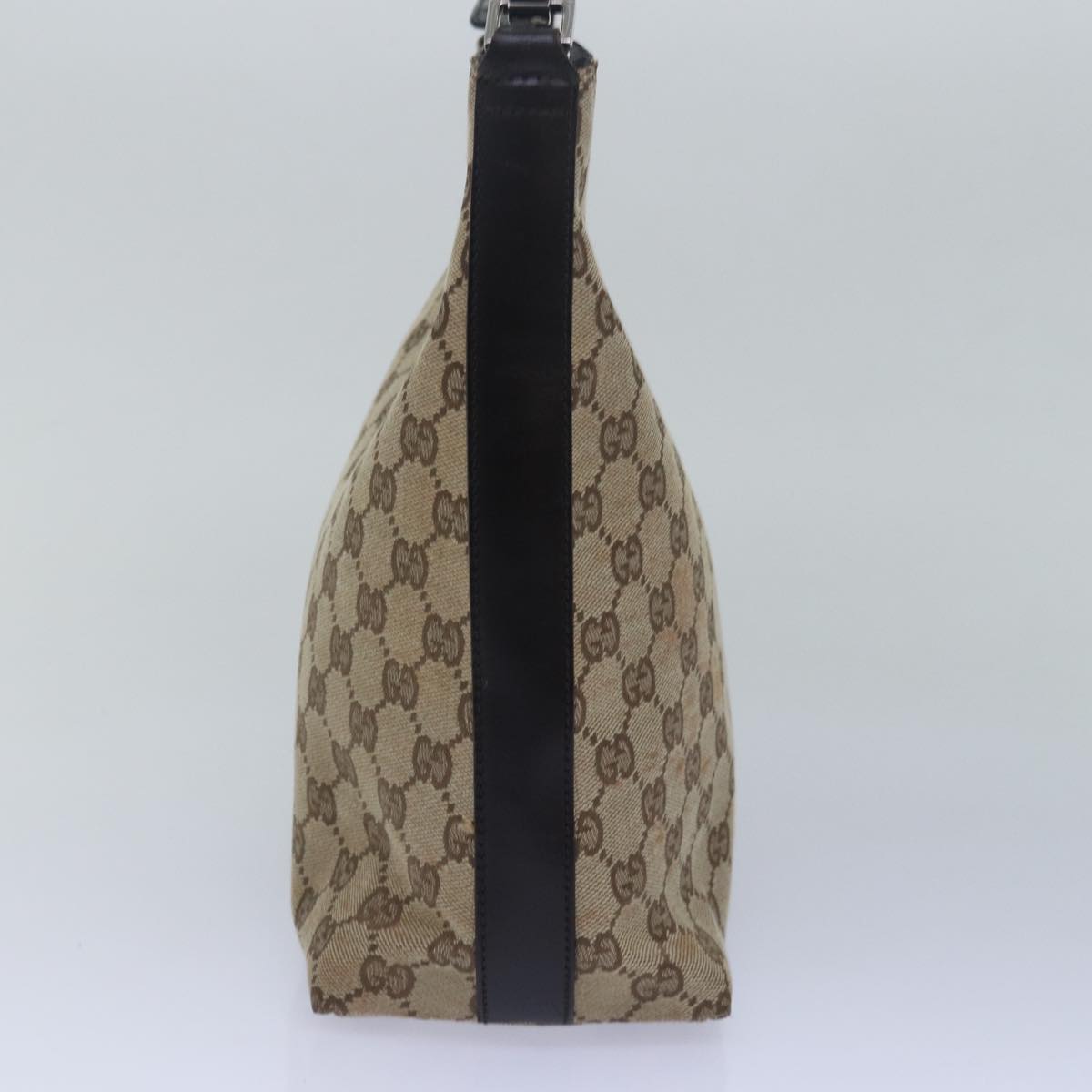 GUCCI GG Canvas Shoulder Bag Beige Dark Brown 000 0602 79452