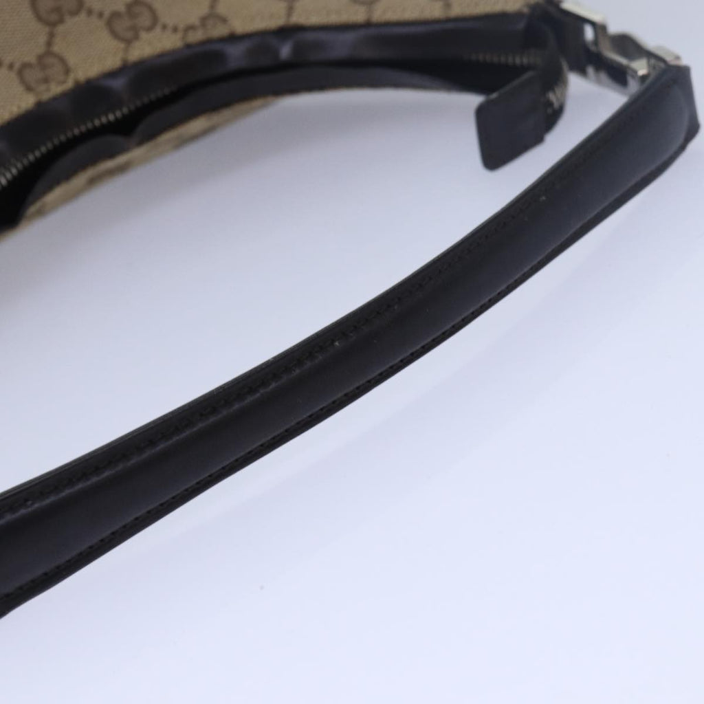 GUCCI GG Canvas Shoulder Bag Beige Dark Brown 000 0602 79452