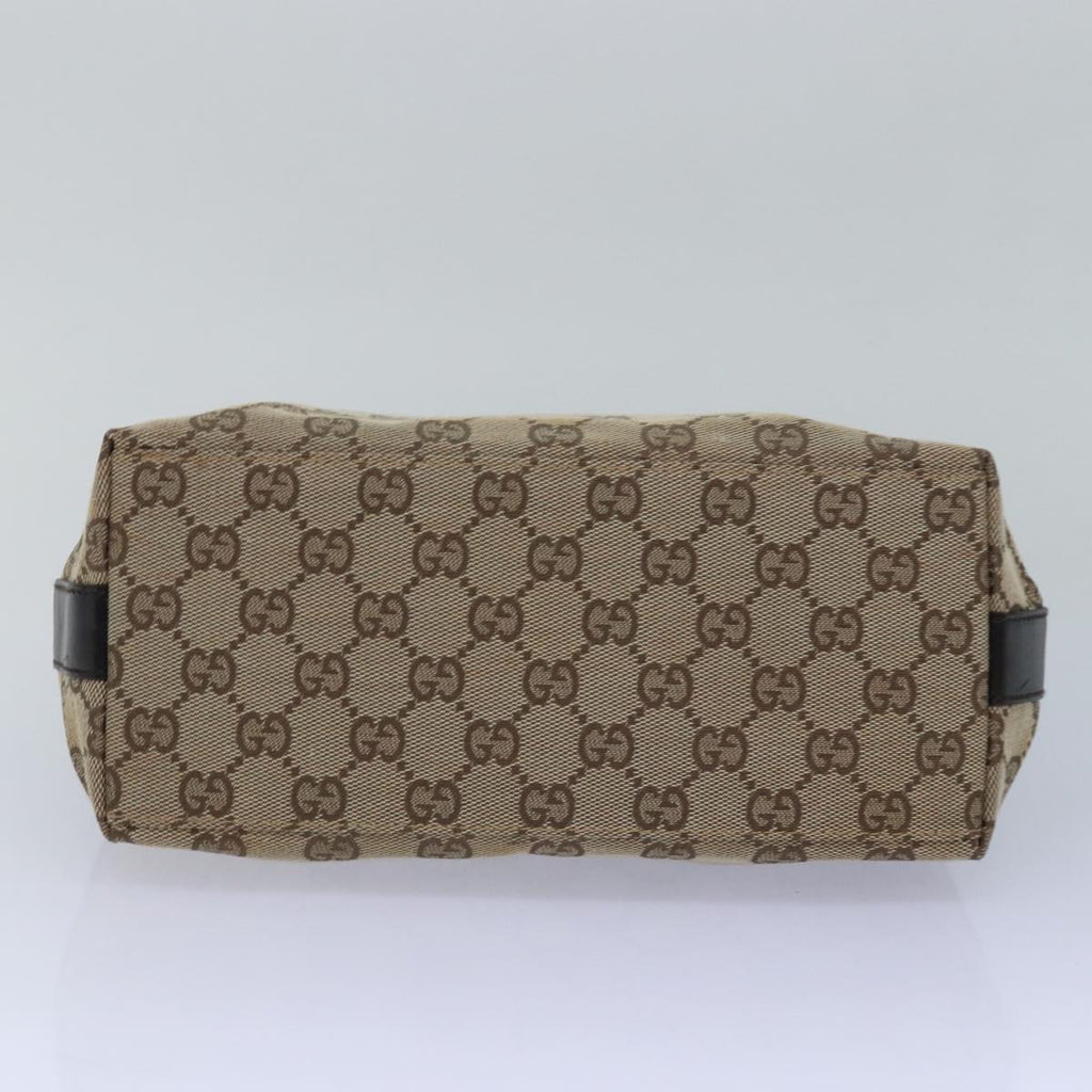 GUCCI GG Canvas Shoulder Bag Beige Dark Brown 000 0602 79452