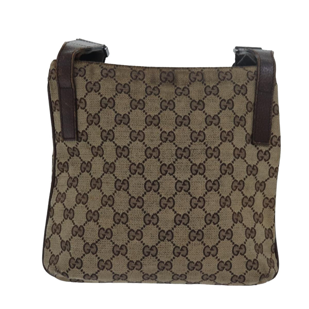 GUCCI GG Canvas Shoulder Bag Beige Brown 122793 79453