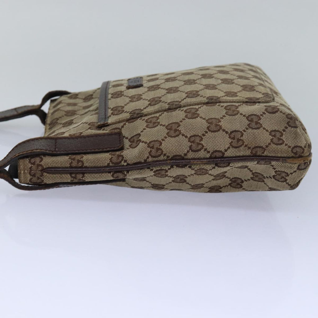GUCCI GG Canvas Shoulder Bag Beige Brown 122793 79453