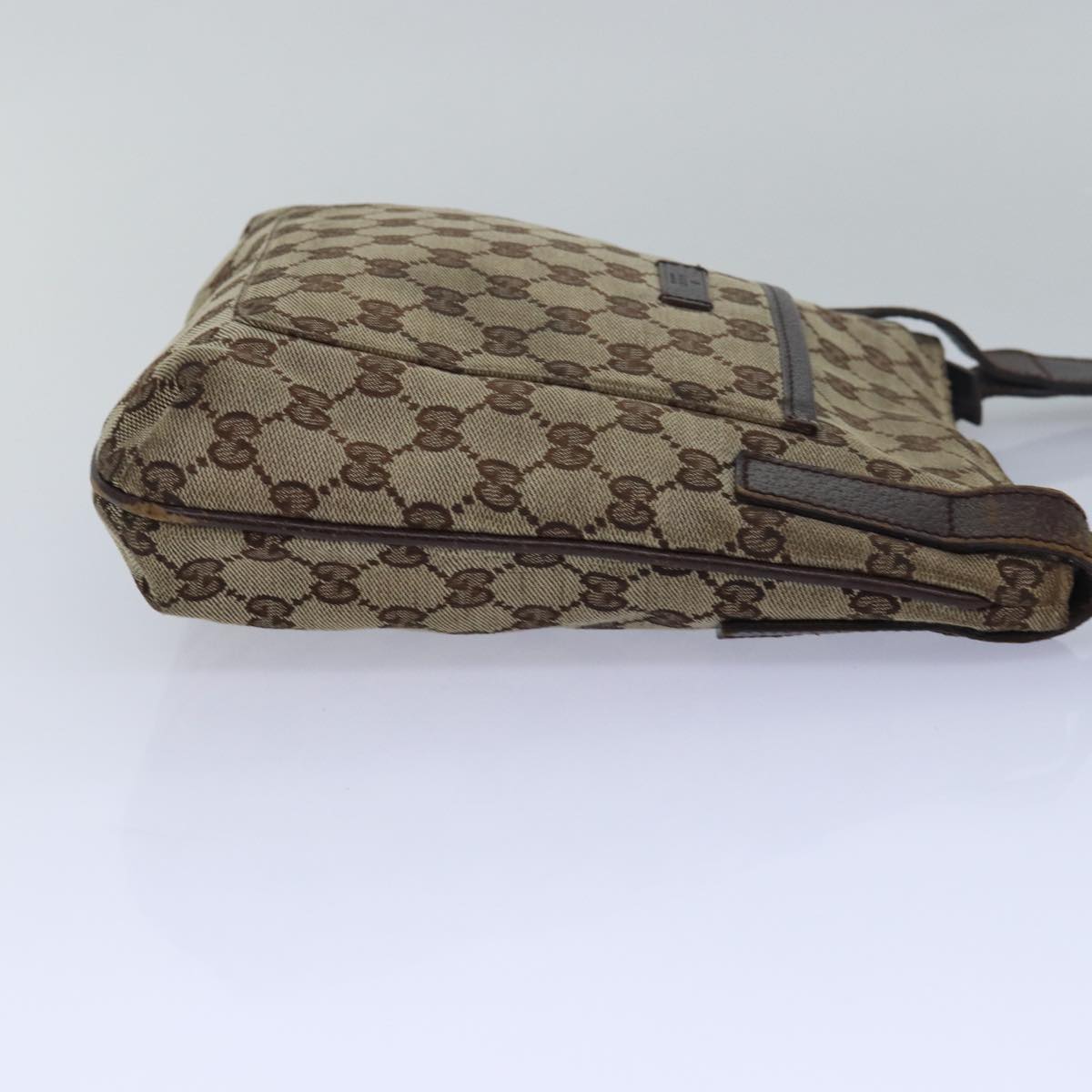 GUCCI GG Canvas Shoulder Bag Beige Brown 122793 79453