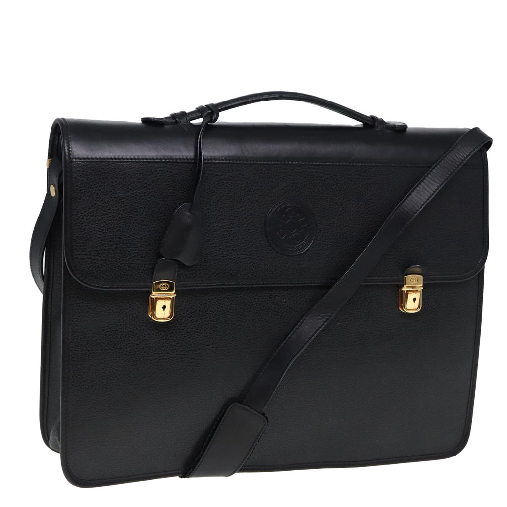GUCCI Hand Bag Leather 2way Black 015 14 0801 79457
