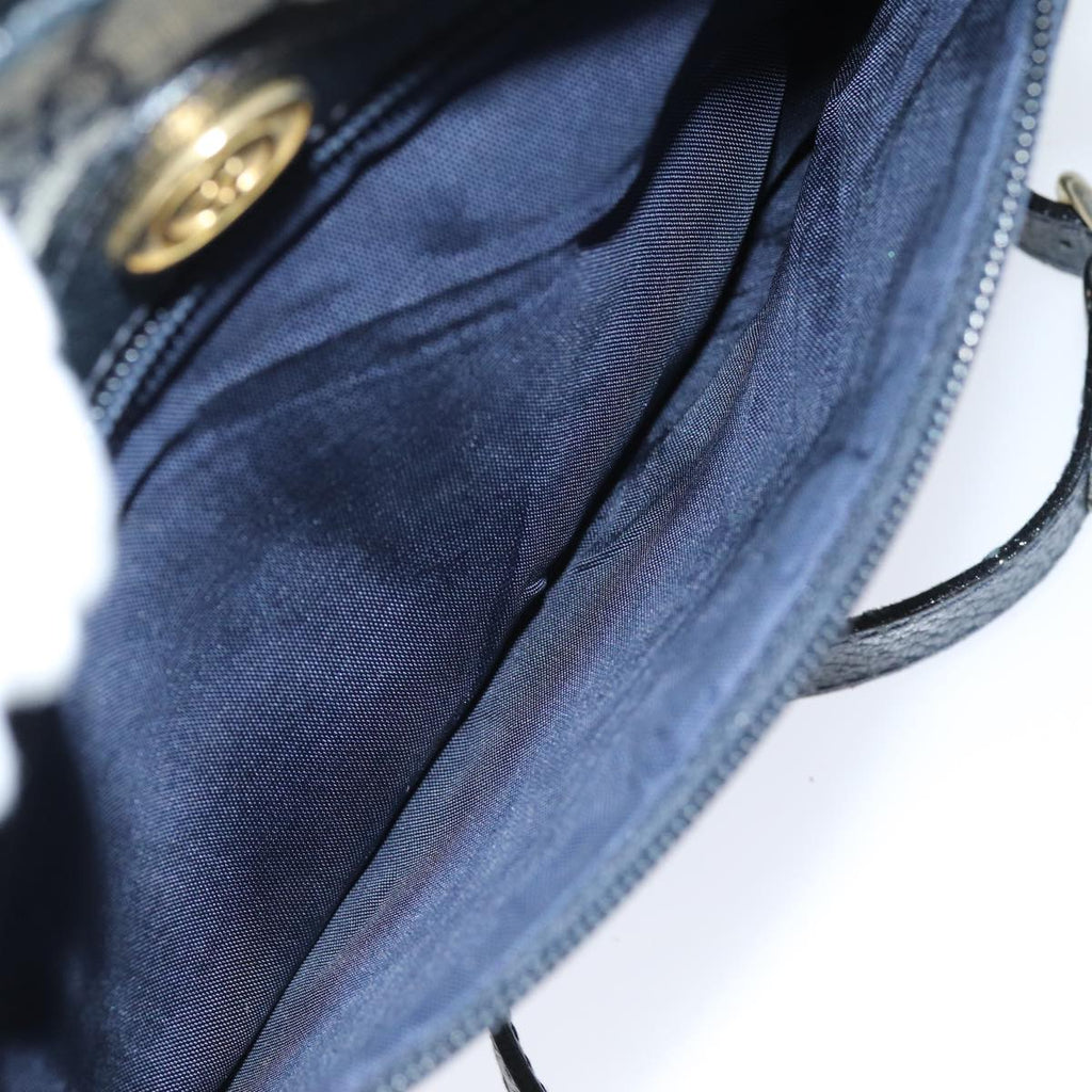 GUCCI GG Supreme Sherry Line Shoulder Bag PVC Navy Red 010 378 79476