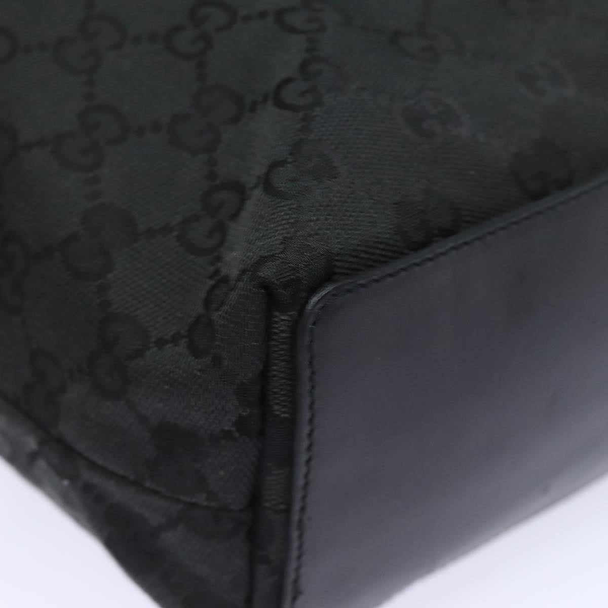 GUCCI GG Canvas Tote Bag Black 002 1099 79477