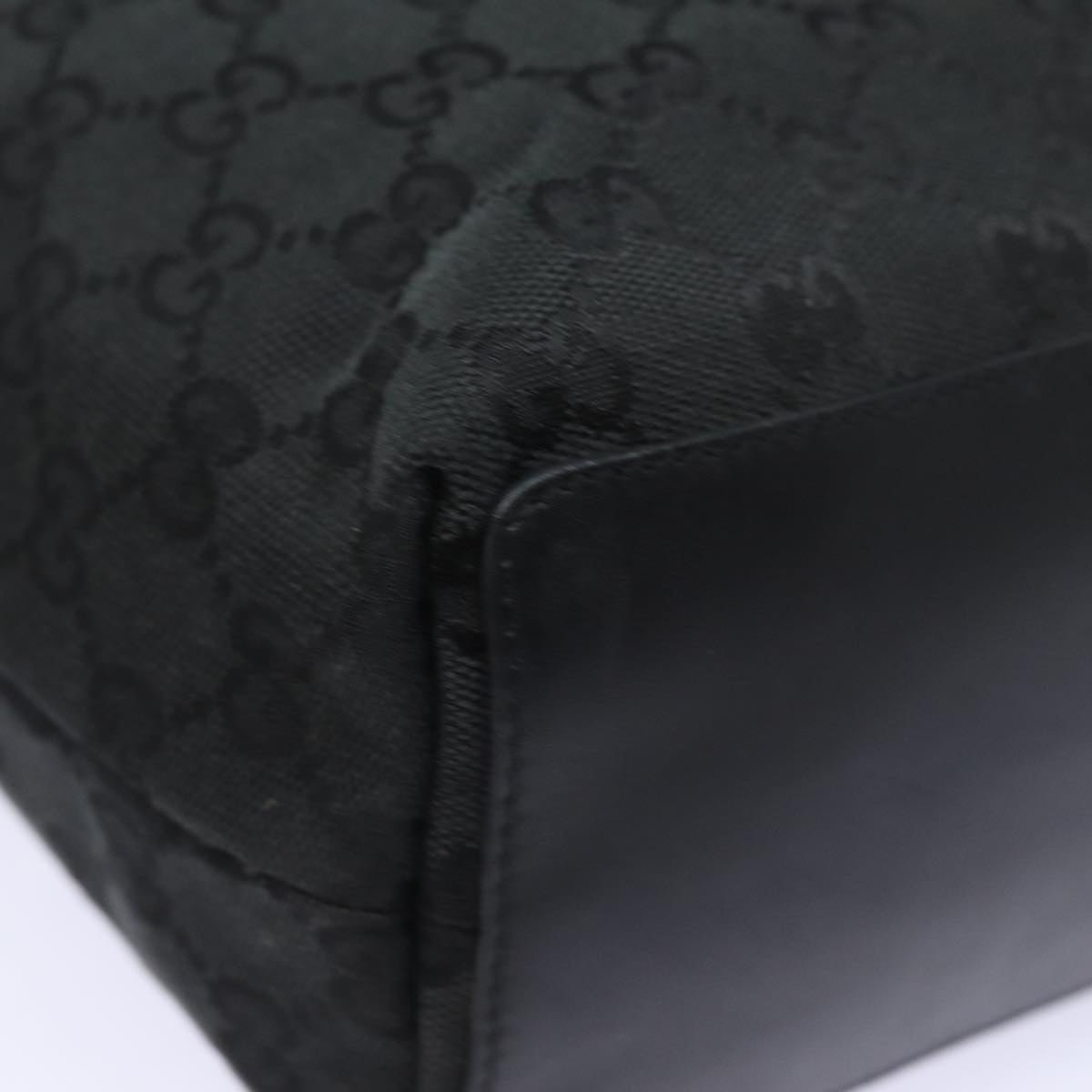 GUCCI GG Canvas Tote Bag Black 002 1099 79477