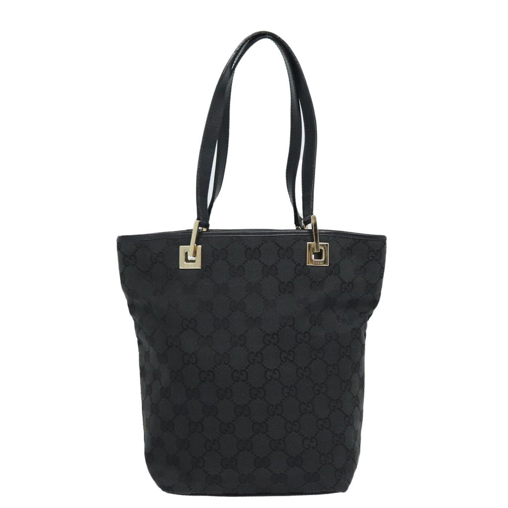 GUCCI GG Canvas Tote Bag Black 002 1099 79477