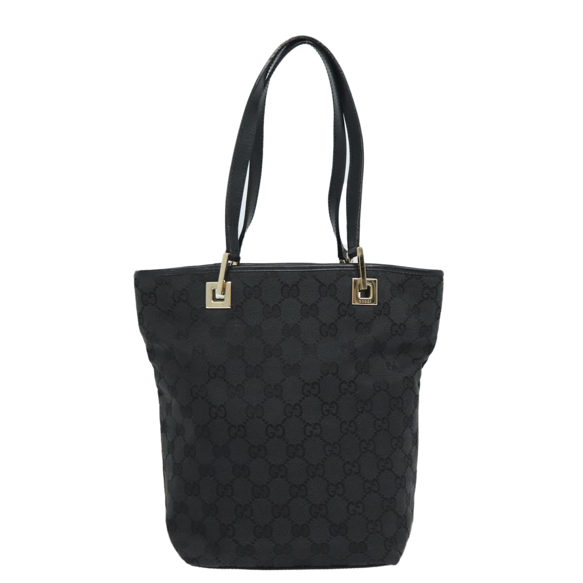 GUCCI GG Canvas Tote Bag Black 002 1099 79477