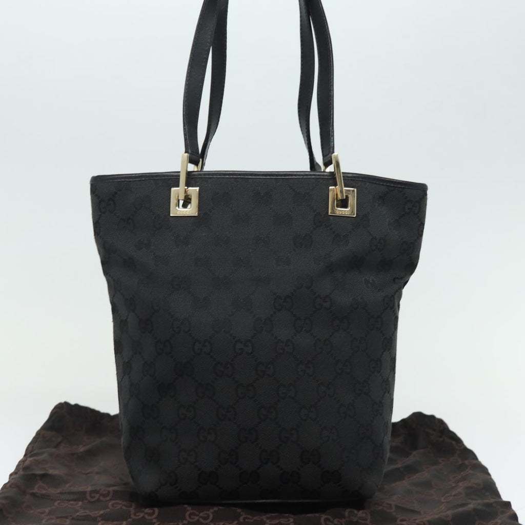 GUCCI GG Canvas Tote Bag Black 002 1099 79477
