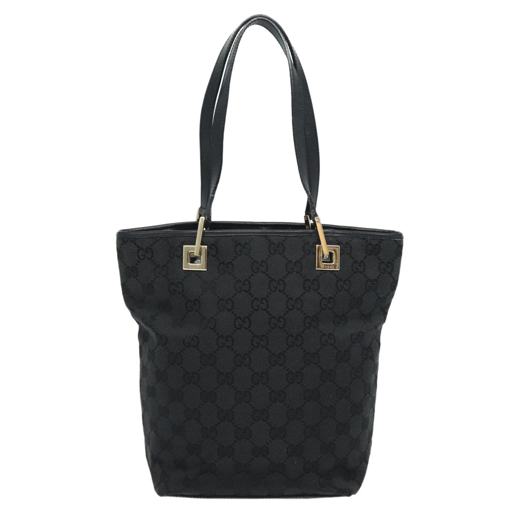 GUCCI GG Canvas Tote Bag Black 002 1099 79477