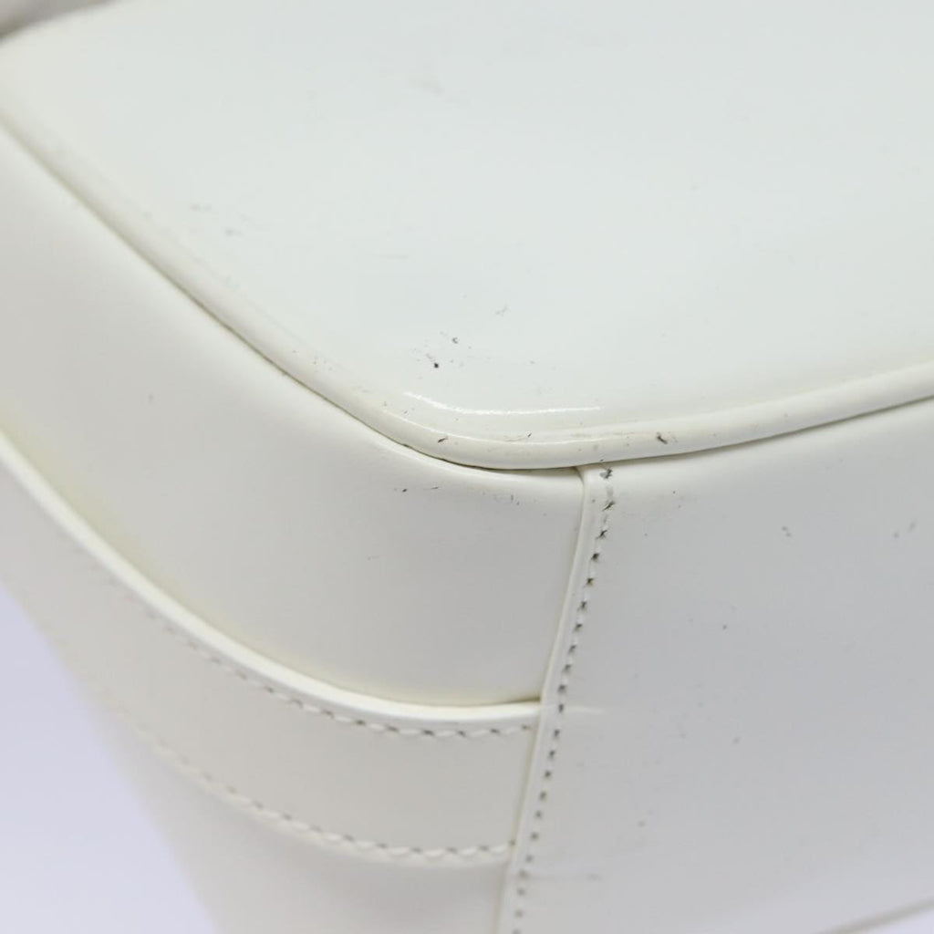 GUCCI Bamboo Shoulder Bag Enamel White 001 2046 3007 79480