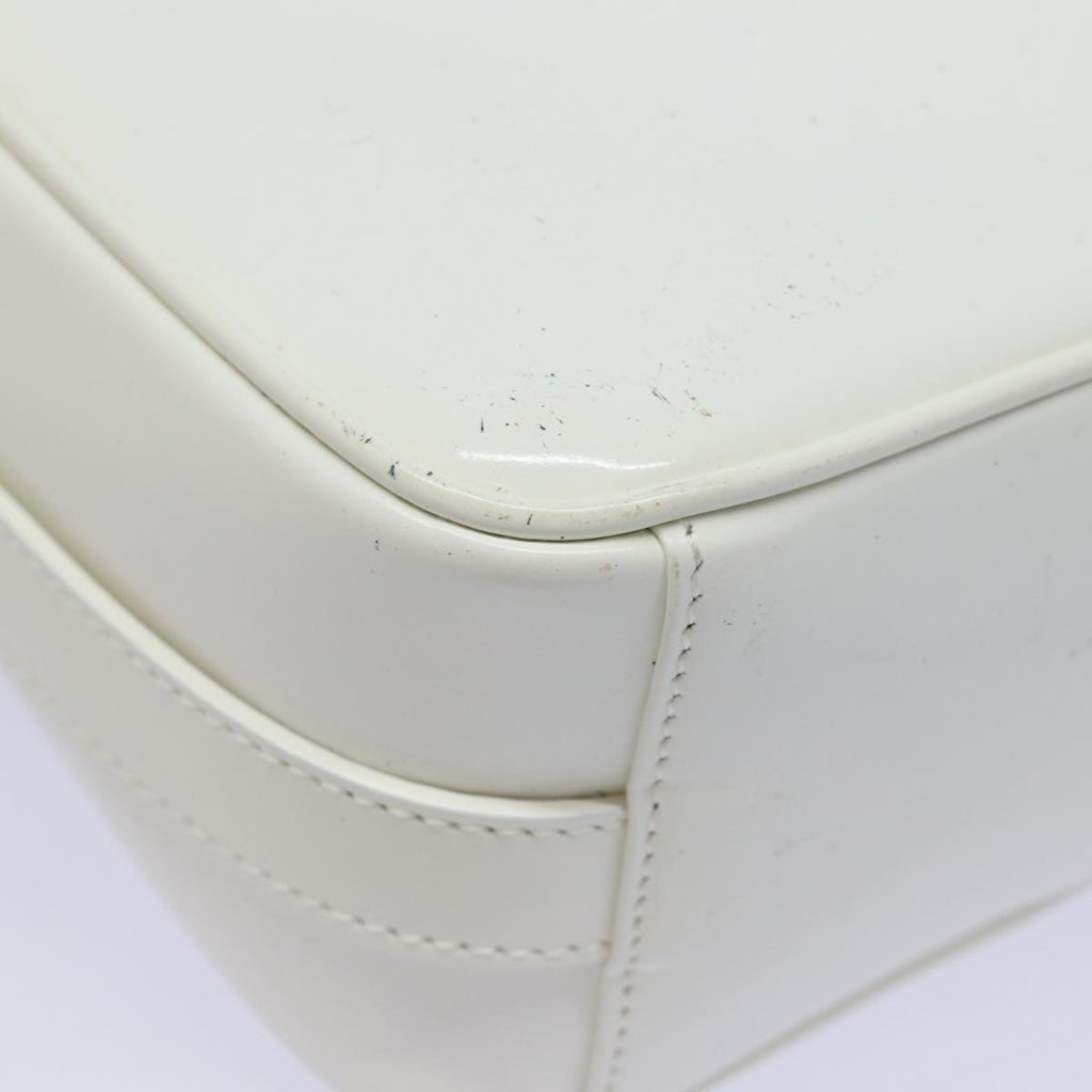 GUCCI Bamboo Shoulder Bag Enamel White 001 2046 3007 79480