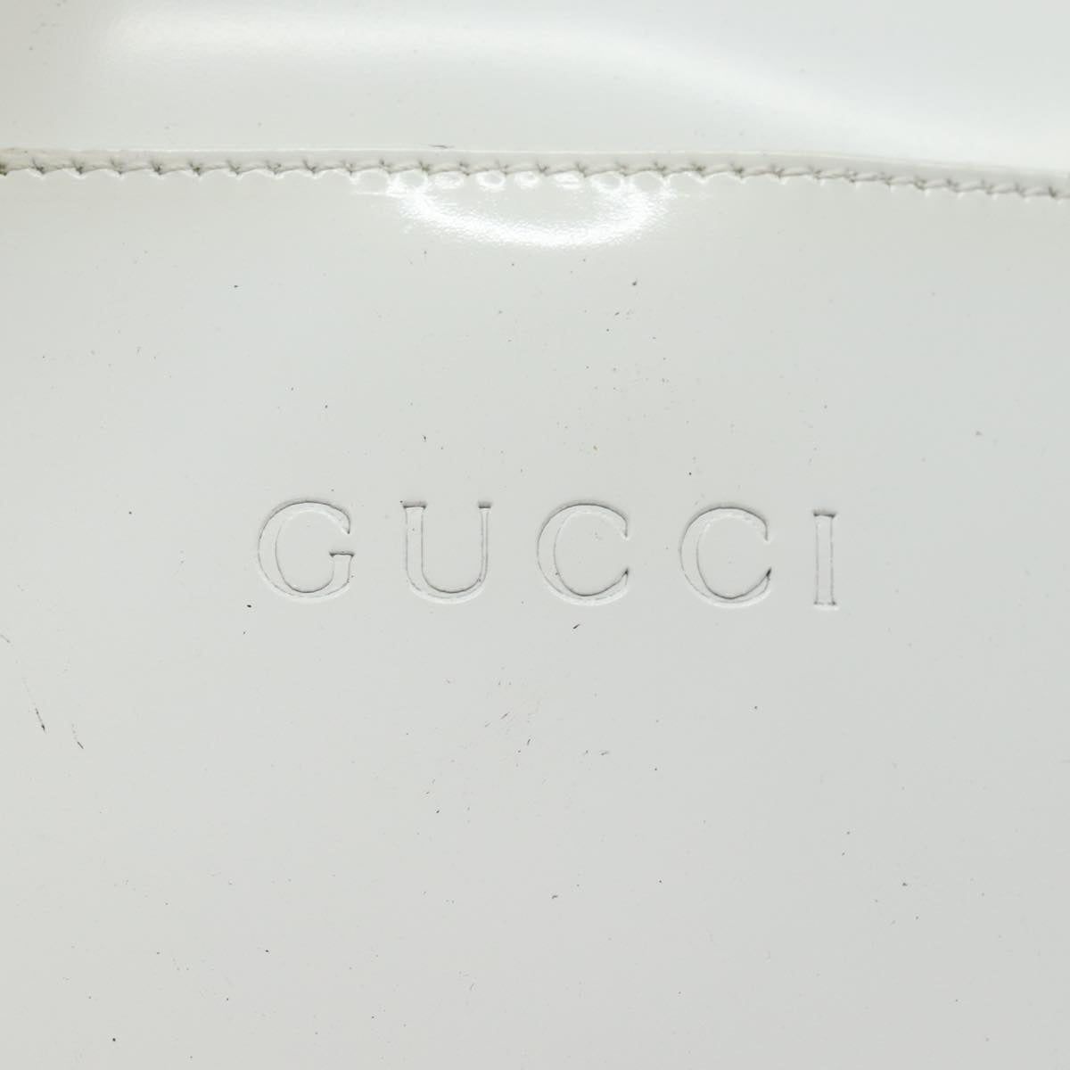 GUCCI Bamboo Shoulder Bag Enamel White 001 2046 3007 79480