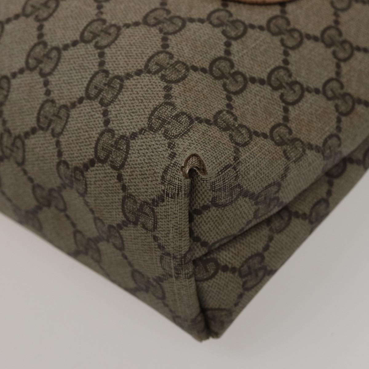 GUCCI GG Supreme Tote Bag PVC Leather Beige 378 02 003 79501