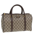 GUCCI GG Supreme Boston Bag PVC Leather Beige 79505