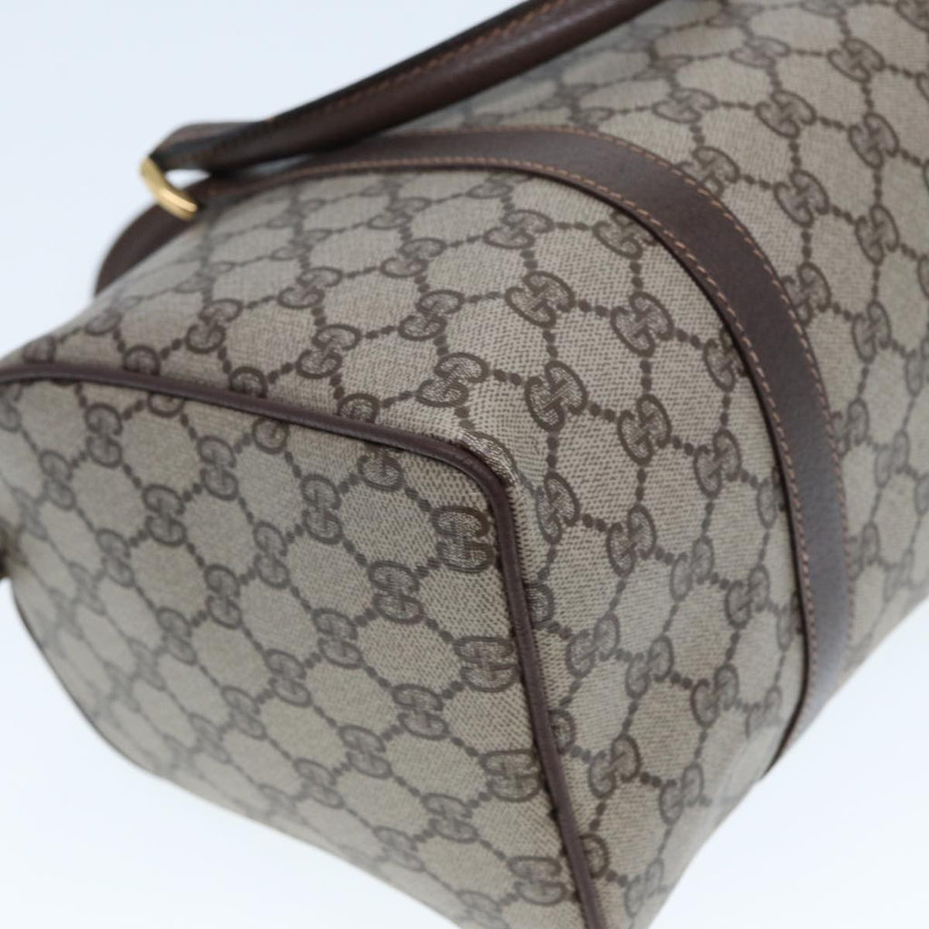 GUCCI GG Supreme Boston Bag PVC Leather Beige 79505