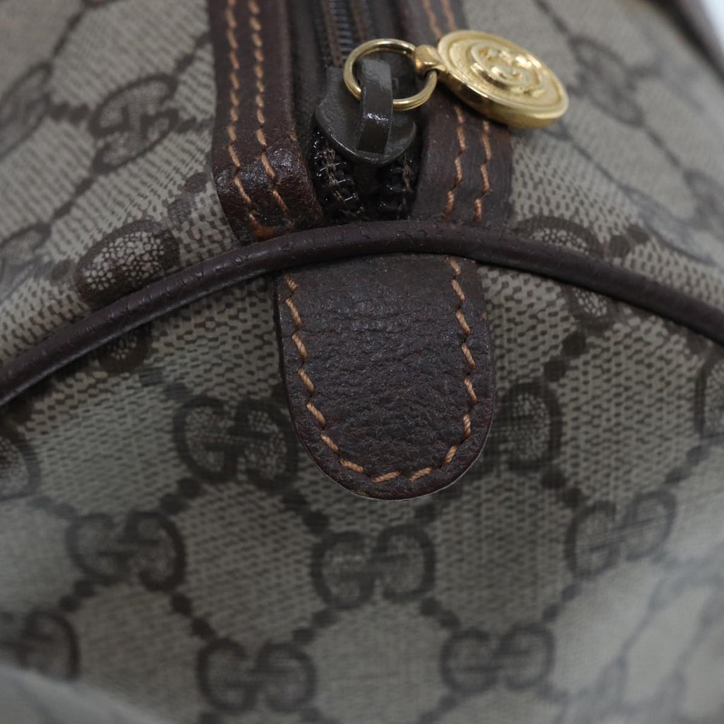 GUCCI GG Supreme Boston Bag PVC Leather Beige 79505
