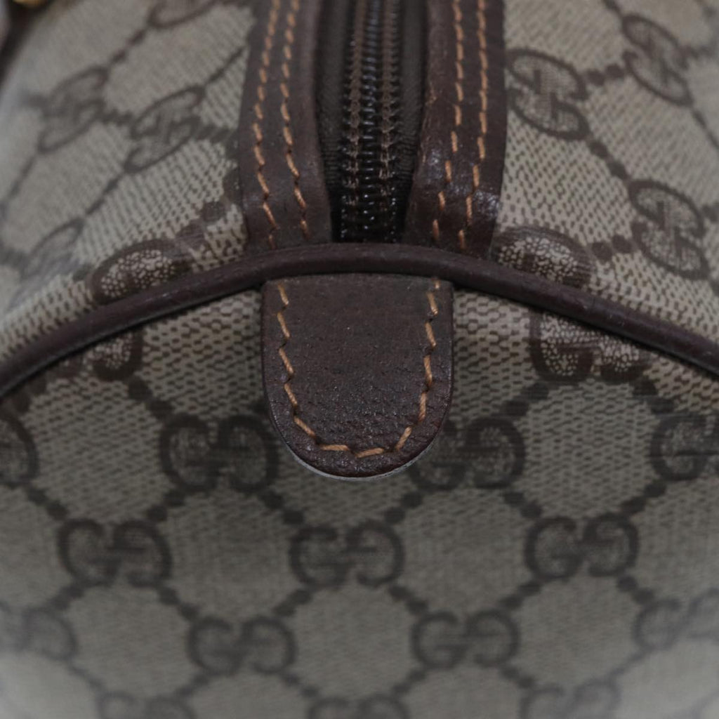 GUCCI GG Supreme Boston Bag PVC Leather Beige 79505