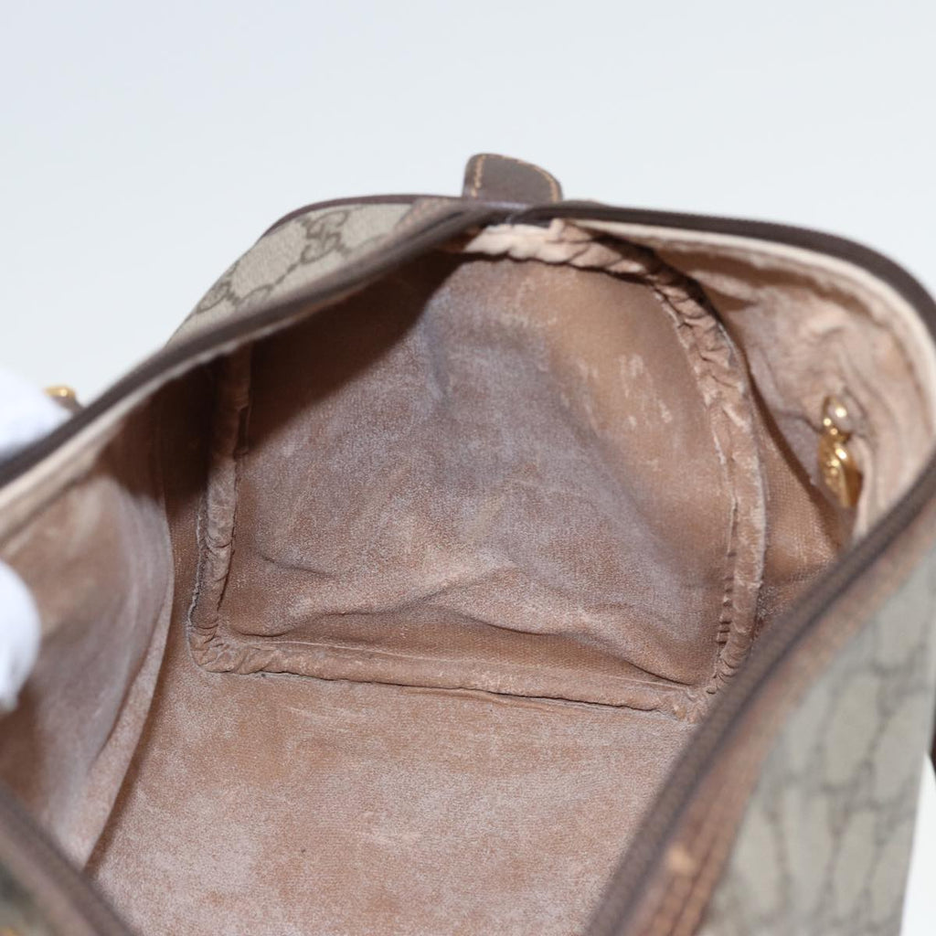 GUCCI GG Supreme Boston Bag PVC Leather Beige 79505